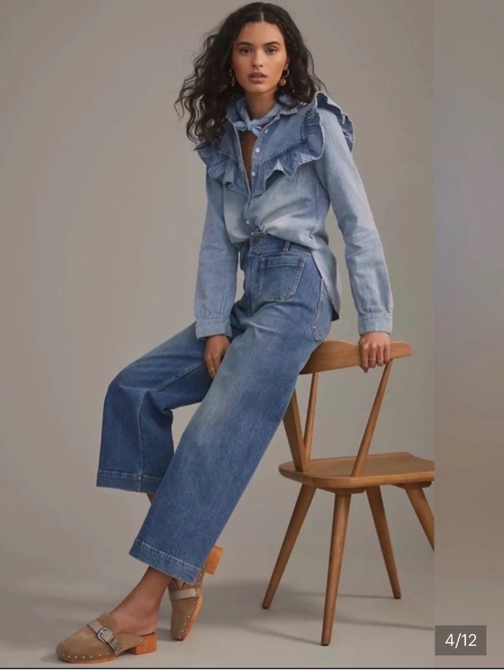Pilcro The Skipper Cropped Wide-Leg Jean 28 - Picture 3 of 14